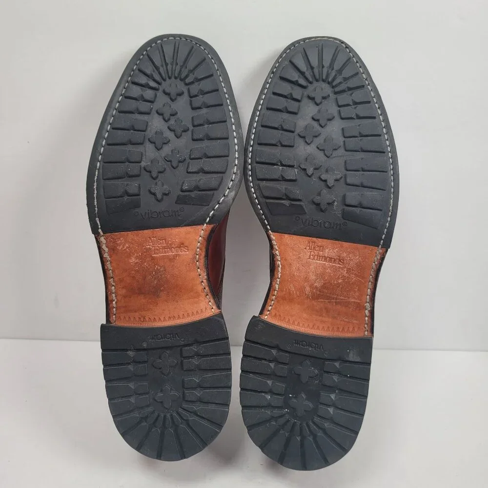Allen Edmonds Men's Brown Split Toe Leather Shoes US Size 10D - Picture 7 of 8